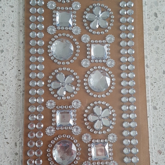 Silver Rhinestone Stickers Strass - Picture 2 of 6